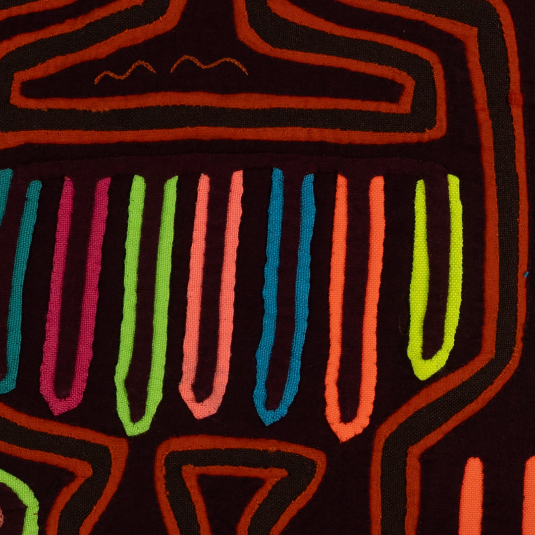 Classic Maroon And Orange Optical Illusion Bird Mola