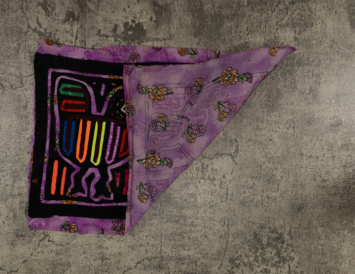 Vintage Black And Purple Bird Mola