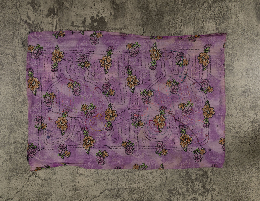 Vintage Black And Purple Bird Mola