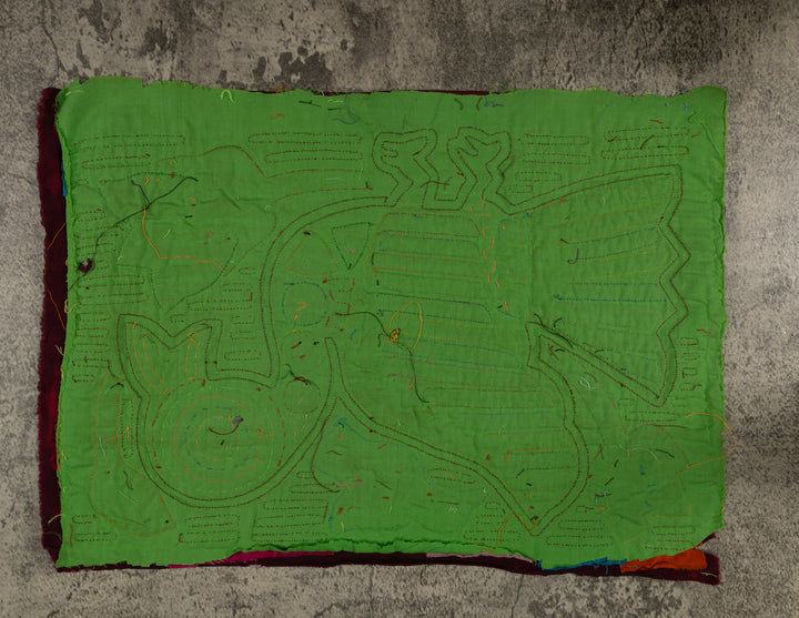 Classic Burgundy And Green Duck Mola