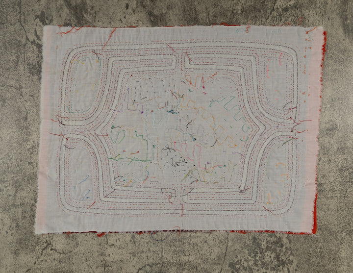 Classic Orange And White Lady In Her Garden Mola