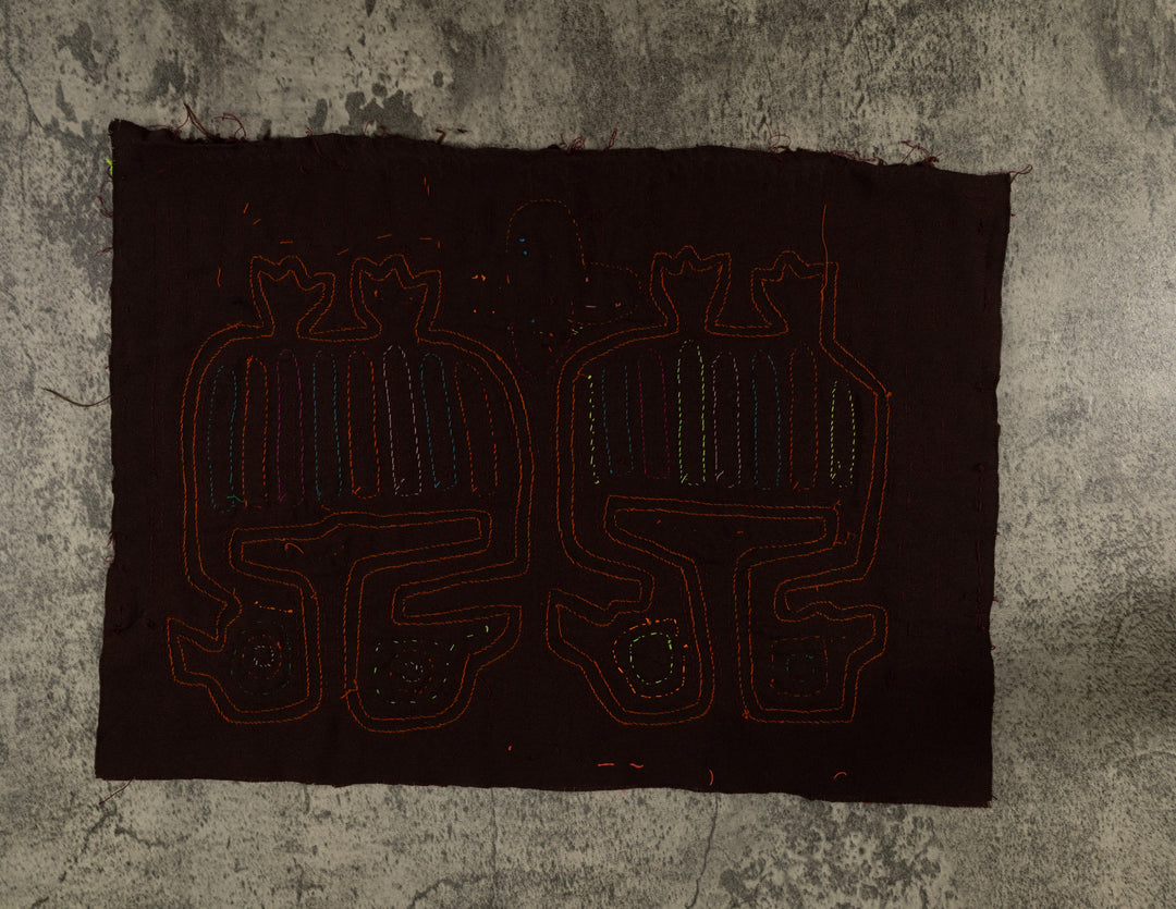 Classic Maroon And Orange Optical Illusion Bird Mola