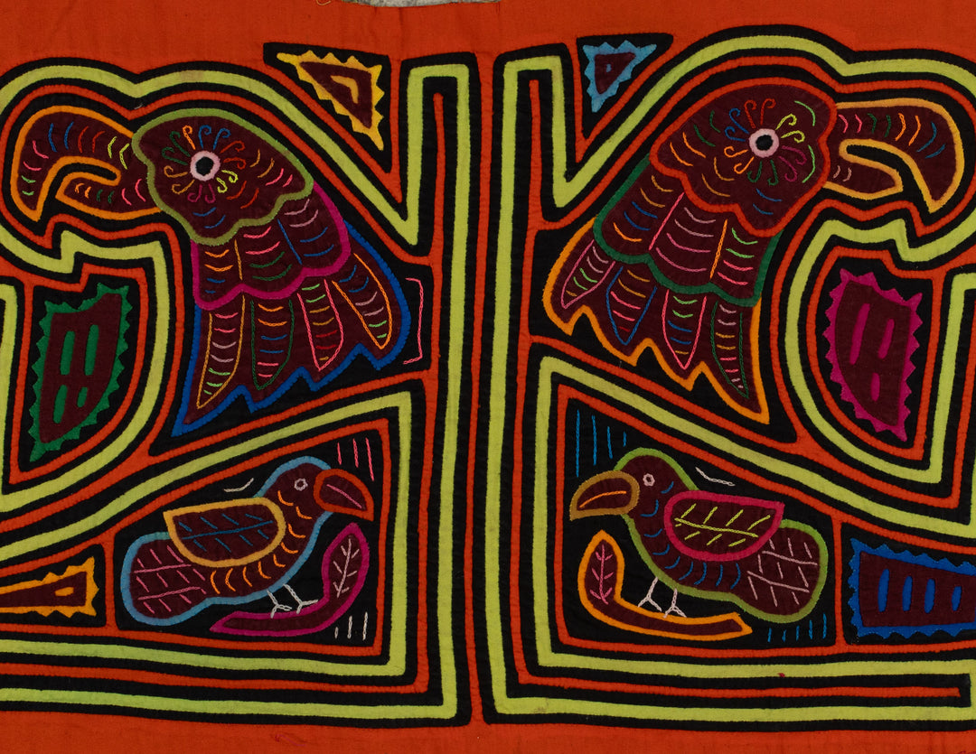 Traditional Orange And Chartruse Parrot Bird Mola