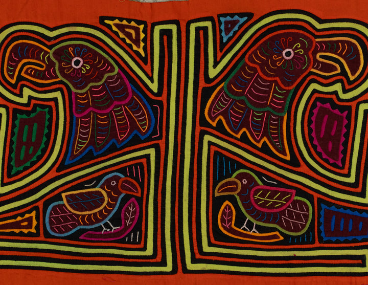 Traditional Orange And Chartruse Parrot Bird Mola