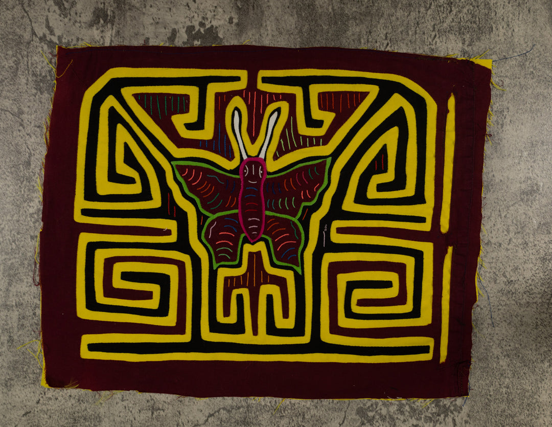 Classic Burgundy And Yellow Butterfly Mola