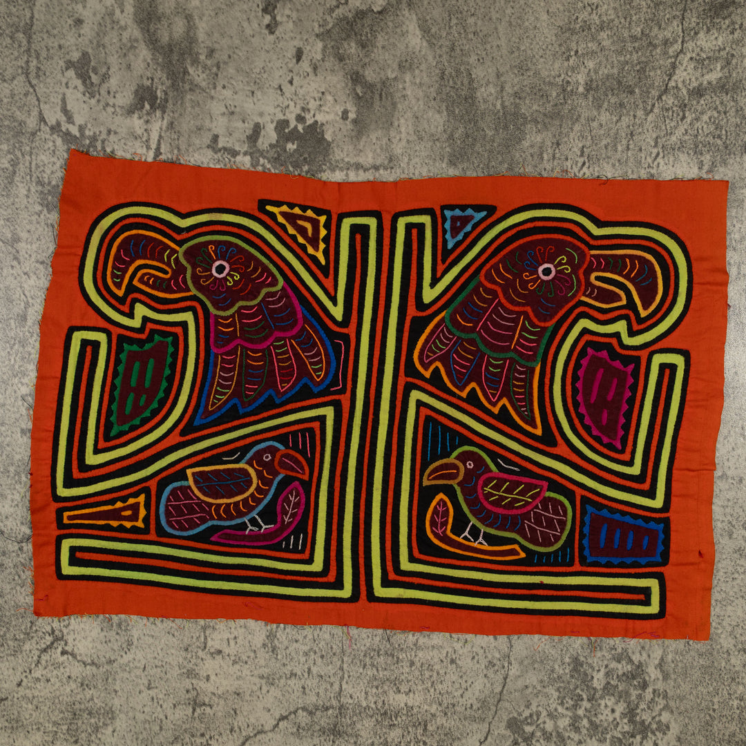 Traditional Orange And Chartruse Parrot Bird Mola