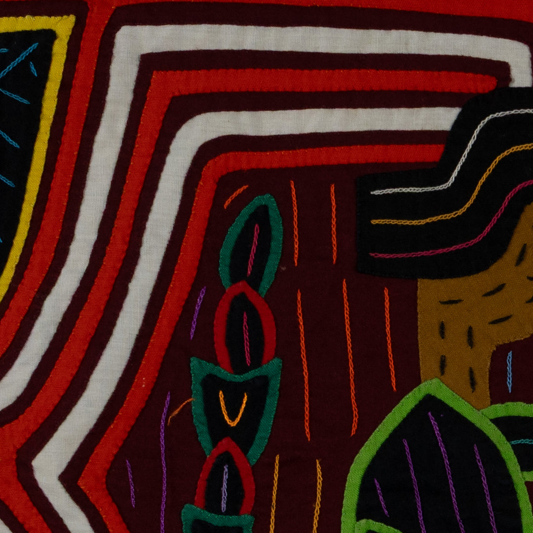 Classic Orange And White Lady In Her Garden Mola