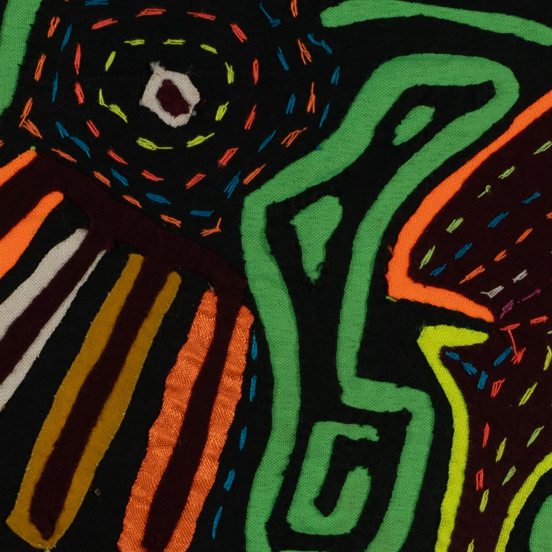 Black And Green Back Biter Jungle Bird Mola