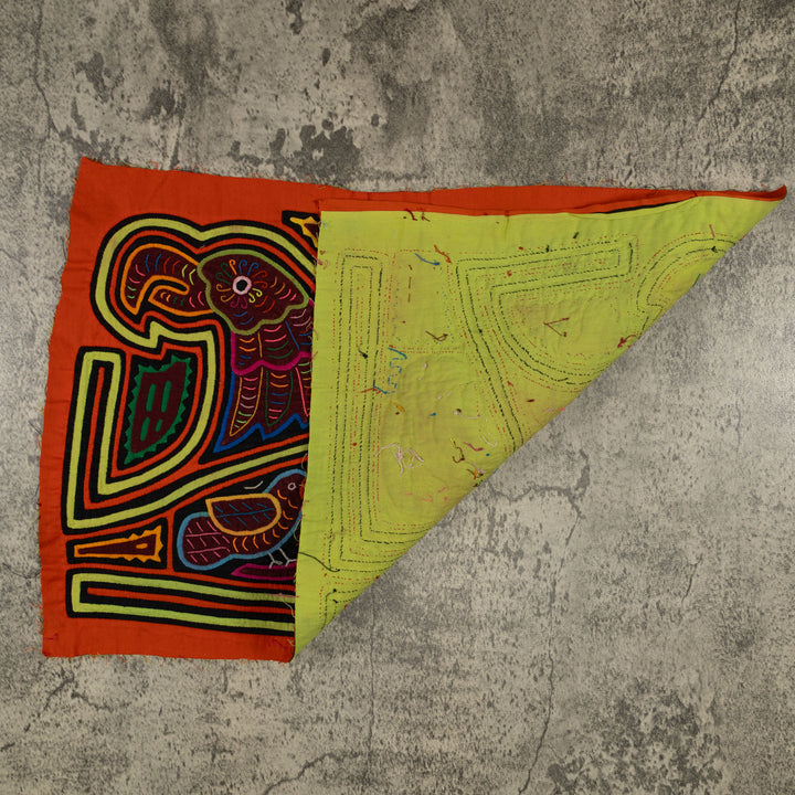 Traditional Orange And Chartruse Parrot Bird Mola