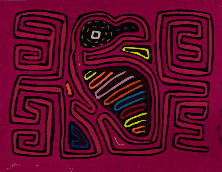 Traditional Pink Rainforest Bird Mola