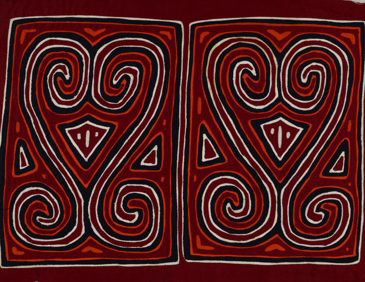 Traditional Burgundy Black And White Fancy Sister Mola