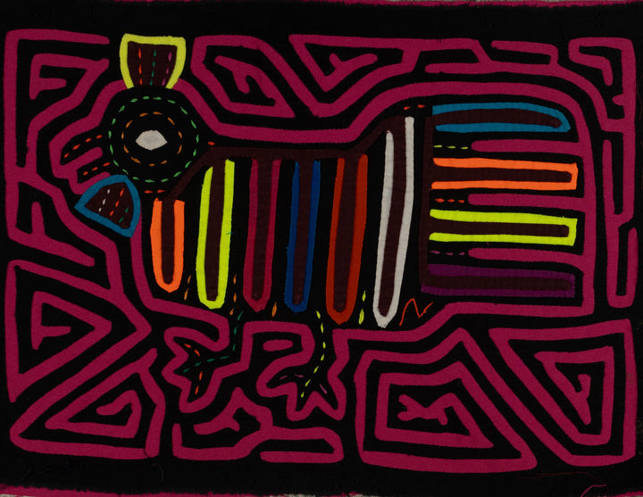 Classic Black And Pink Jungle Bird Mola