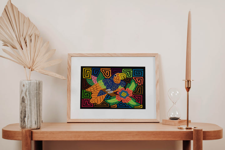 Fantasy Blue Orange Parrot Mola