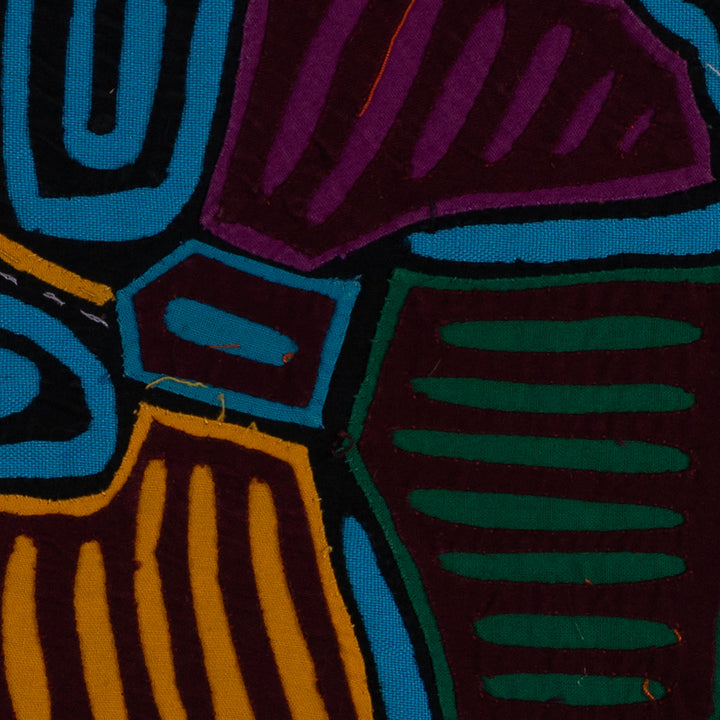 Classic Black And Blue Autumn Leaves Mola