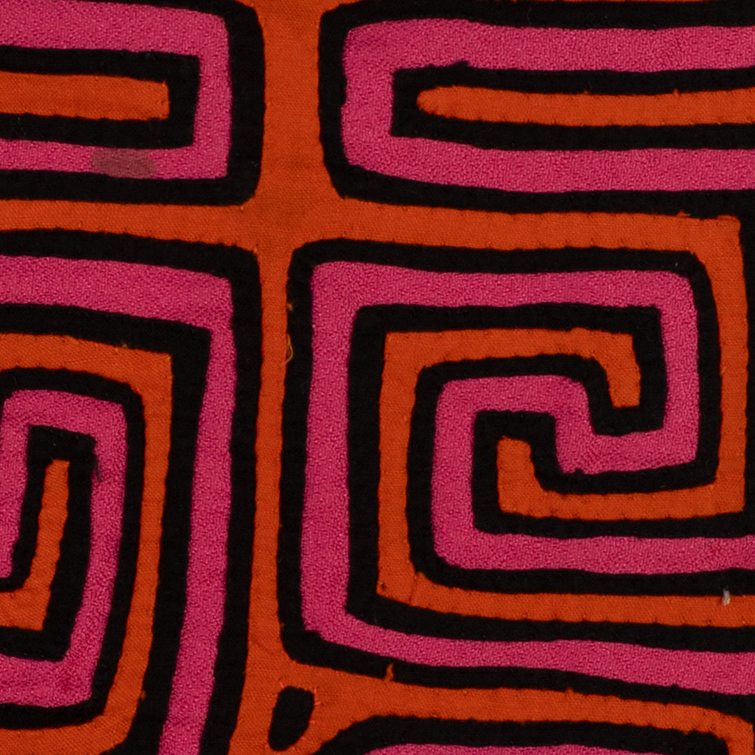 Traditional Orange And Pink Big Cheek Mola