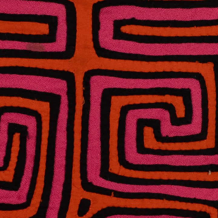 Traditional Orange And Pink Big Cheek Mola