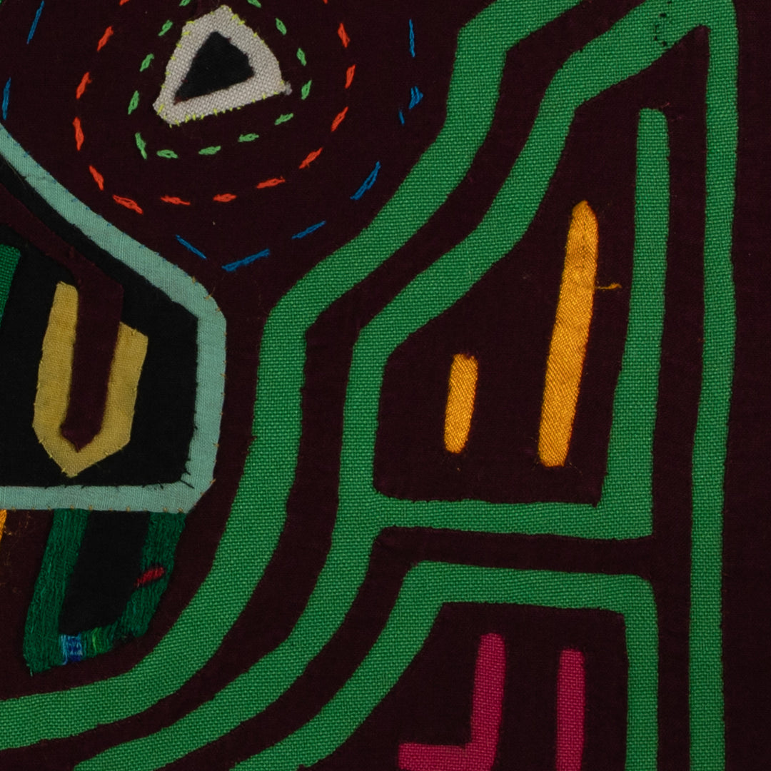 Classic Green And Maroon Jungle Bird Mola