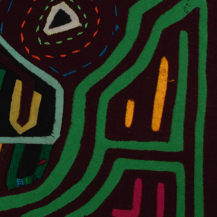 Classic Green And Maroon Jungle Bird Mola