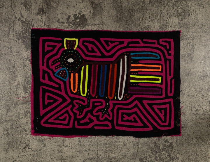 Classic Black And Pink Jungle Bird Mola