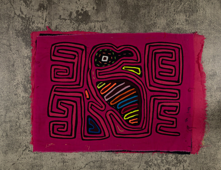 Traditional Pink Rainforest Bird Mola