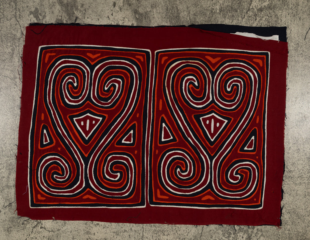 Traditional Burgundy Black And White Fancy Sister Mola