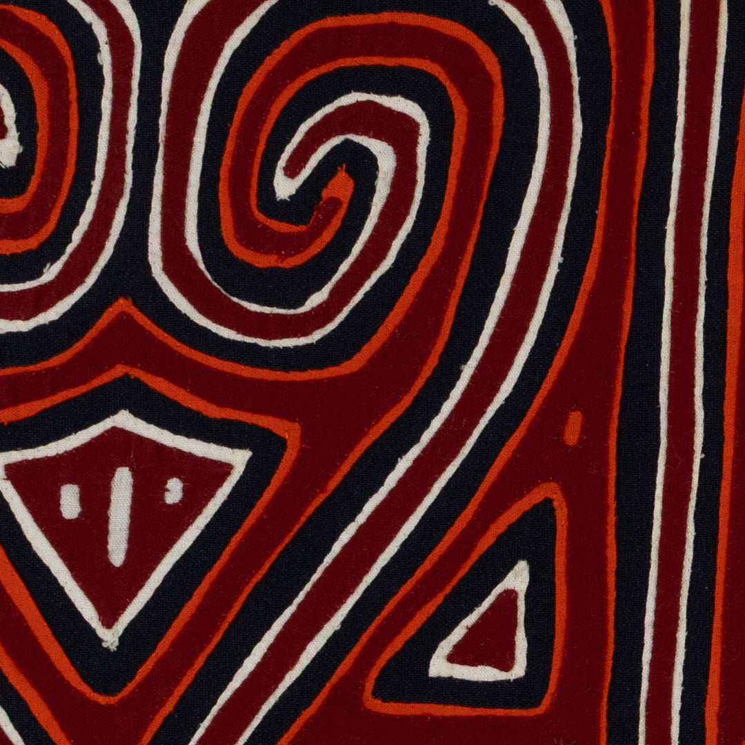 Traditional Burgundy Black And White Fancy Sister Mola