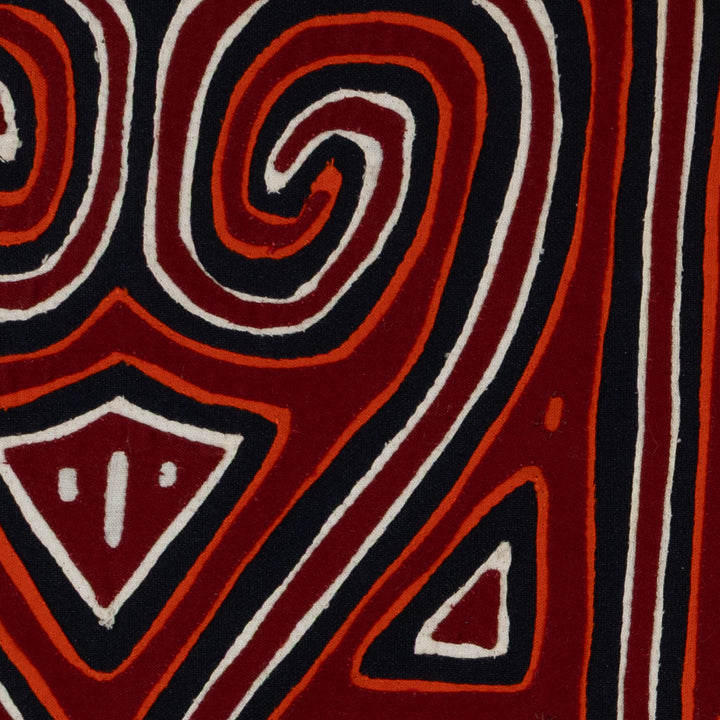 Traditional Burgundy Black And White Fancy Sister Mola