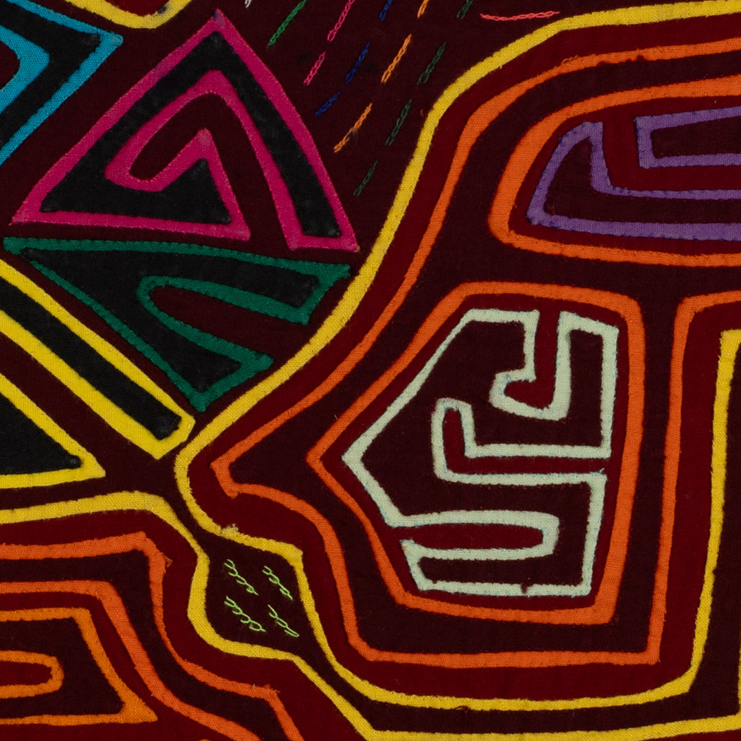 Traditional Multi-Color Deer In The Jungle Mola