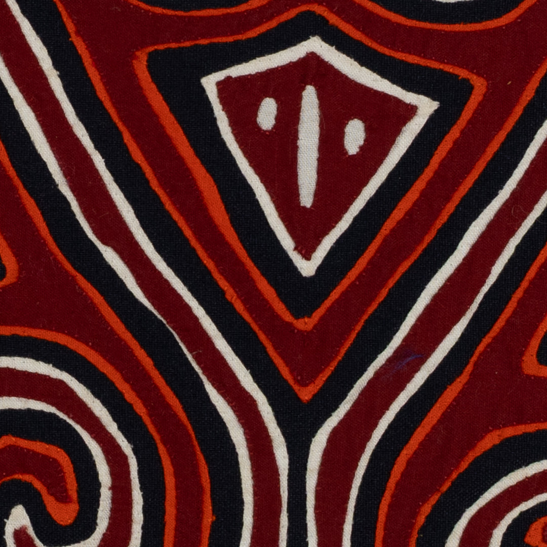 Traditional Burgundy Black And White Fancy Sister Mola