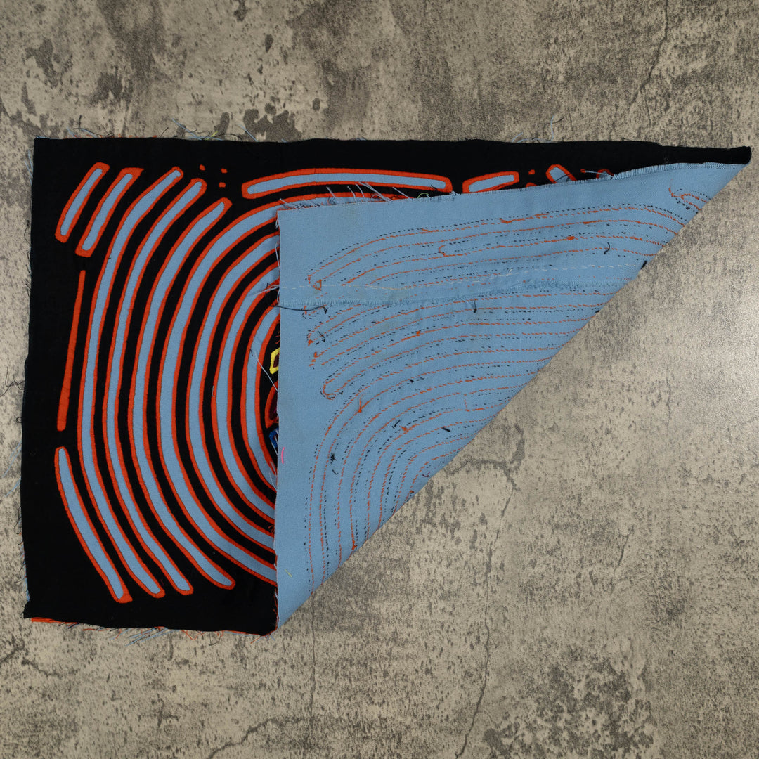 Traditional Orange And Blue Maze Mola