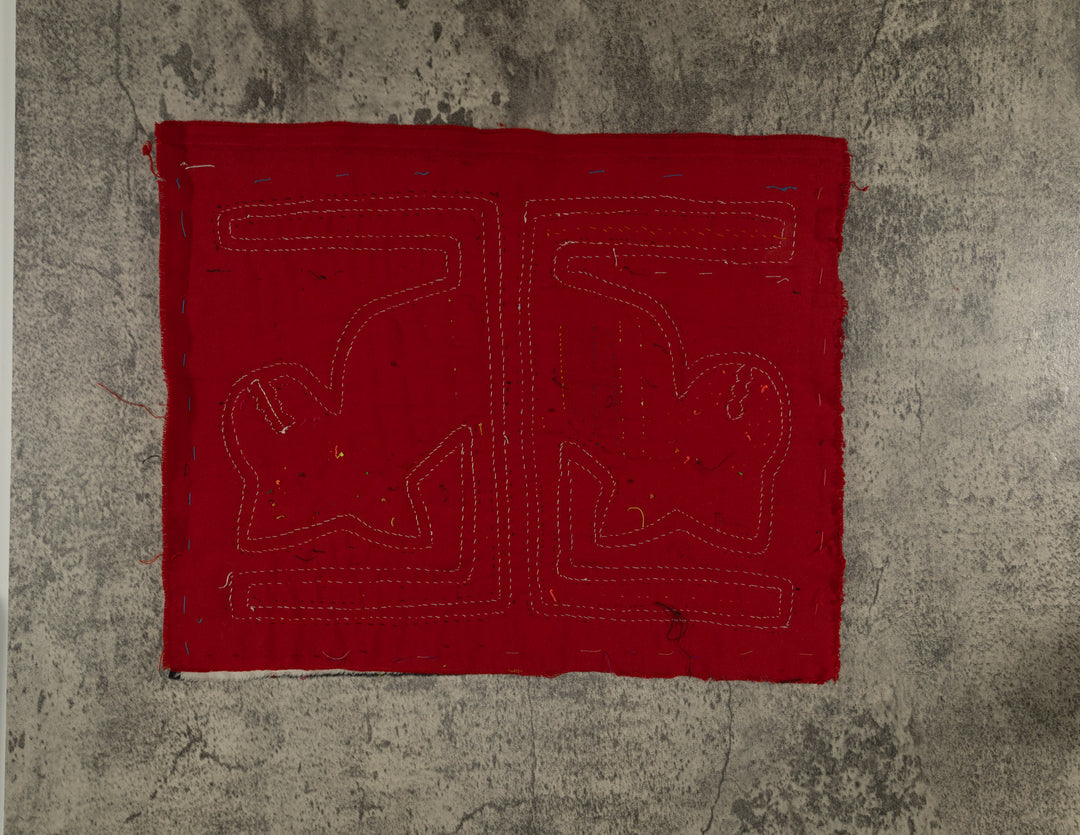 Classic Black Red And White Puppy Dog Mola