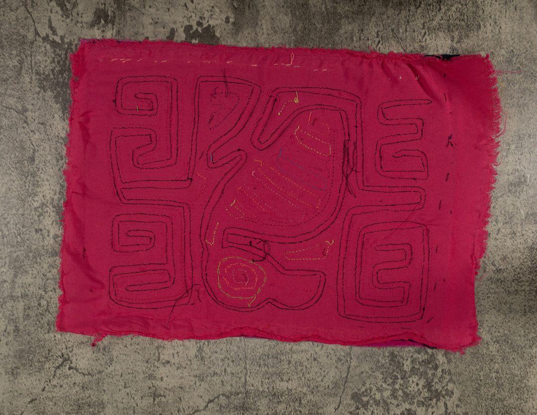 Traditional Pink Rainforest Bird Mola