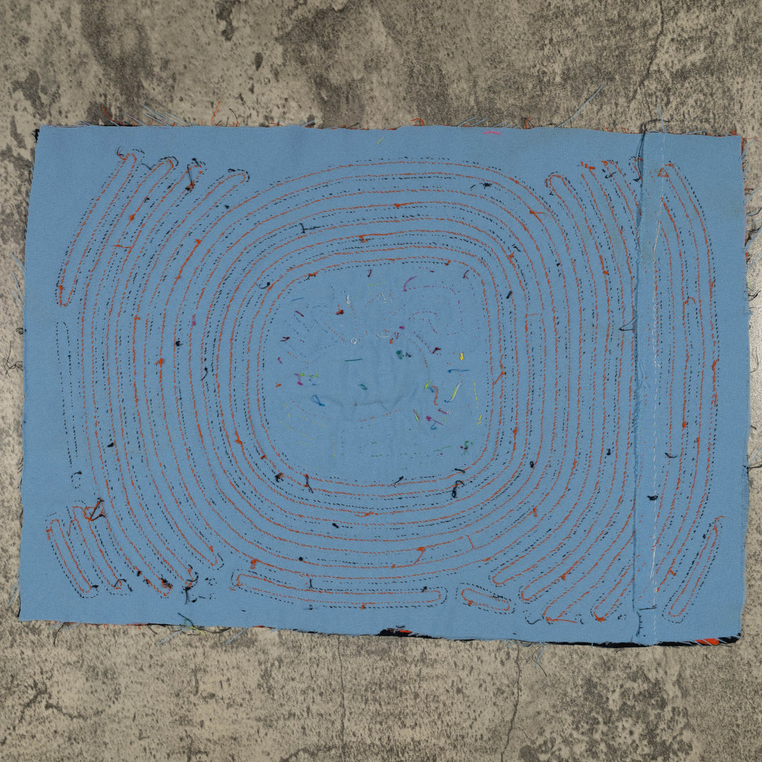 Traditional Orange And Blue Maze Mola