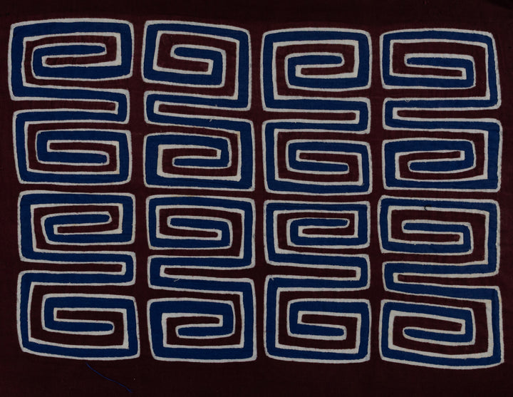 Maroon White And Blue Classic Design Mola