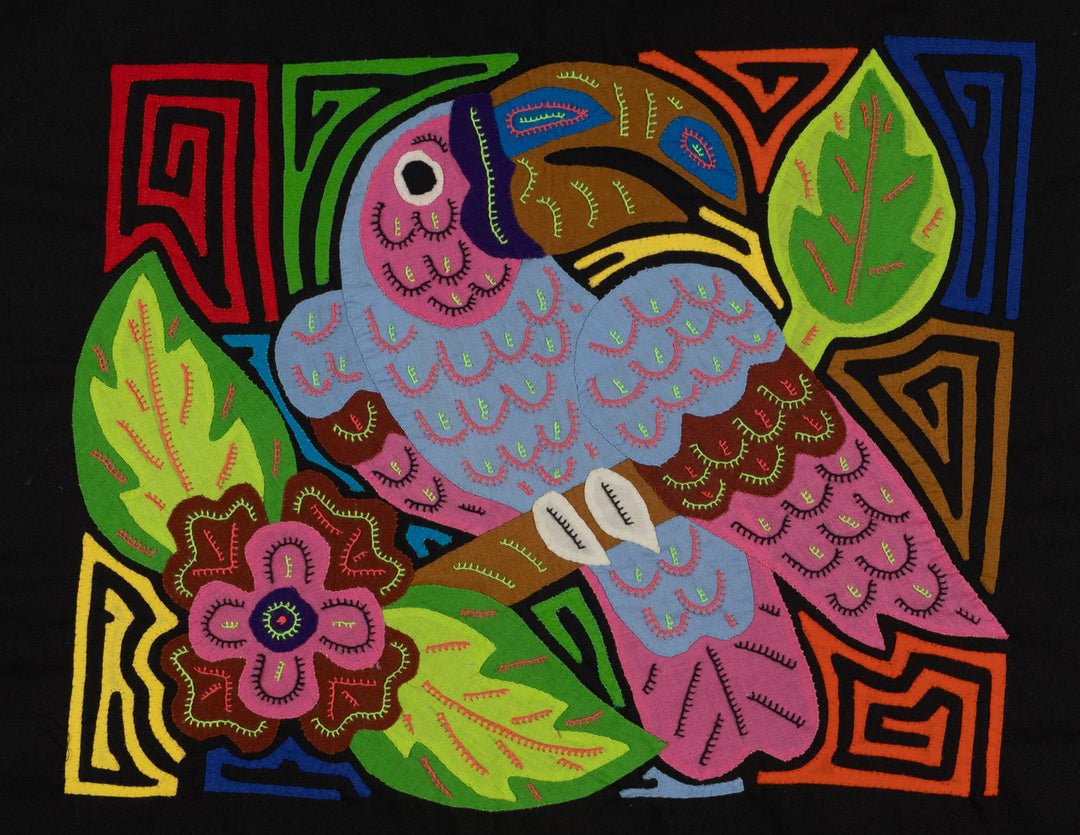 Fantasy Pink Gray And Green Toucan Parrot Bird Mola