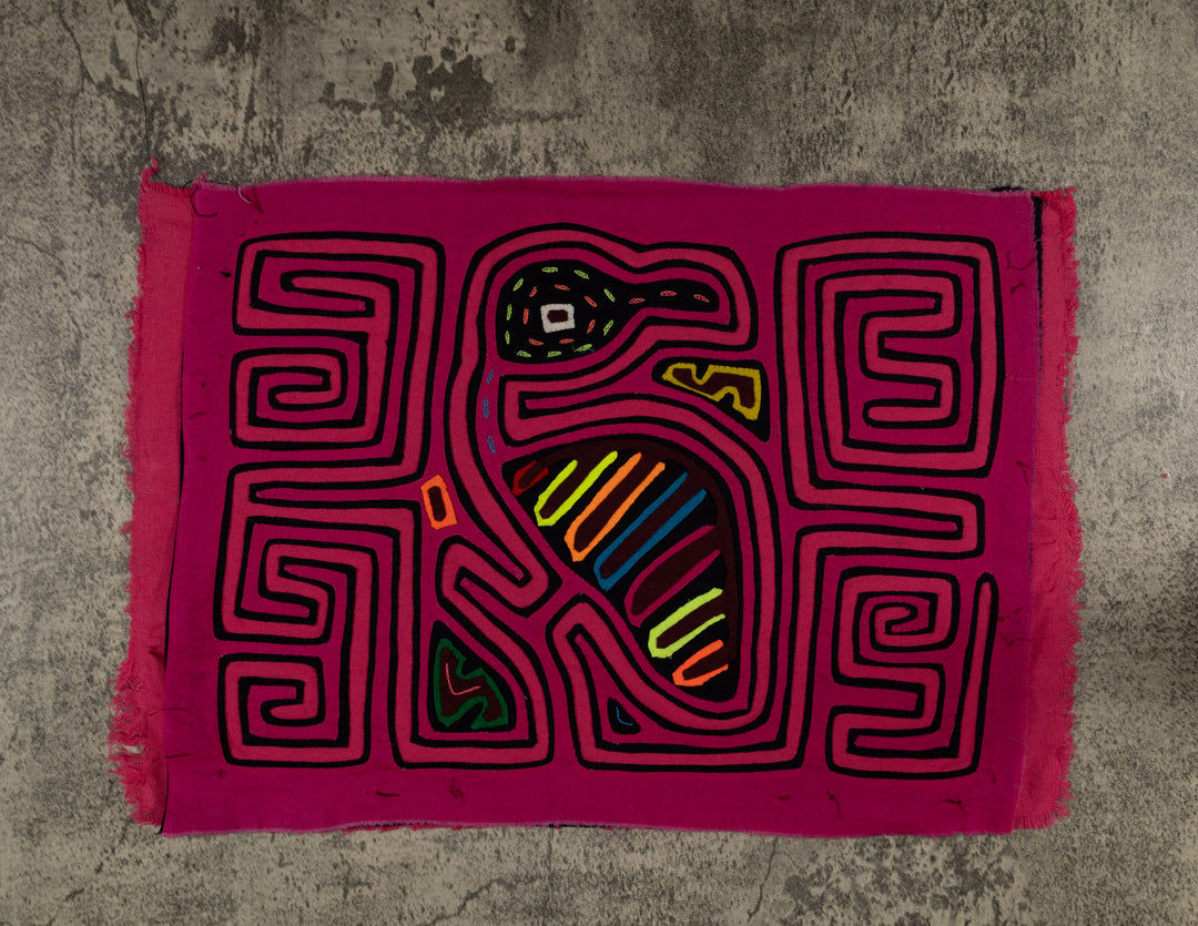 Traditional Pink Jungle Bird Mola