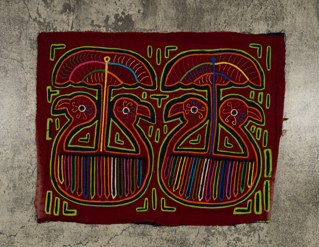 Traditional Multi-Color Duck Under Mushroom Mola