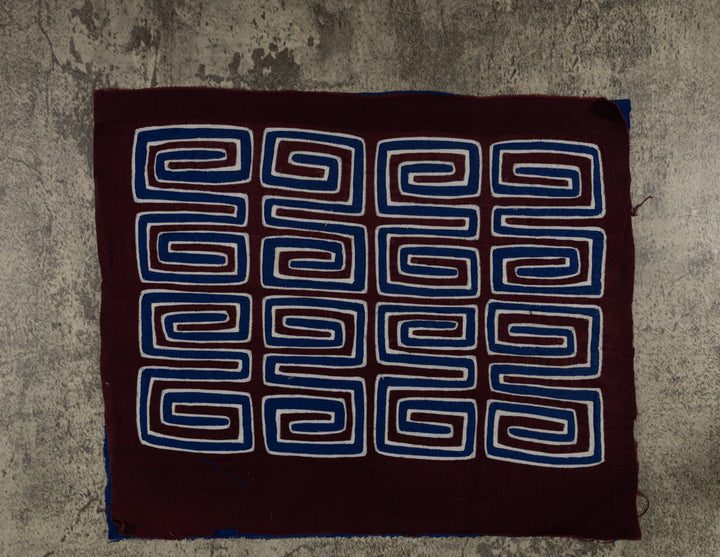Maroon White And Blue Classic Design Mola