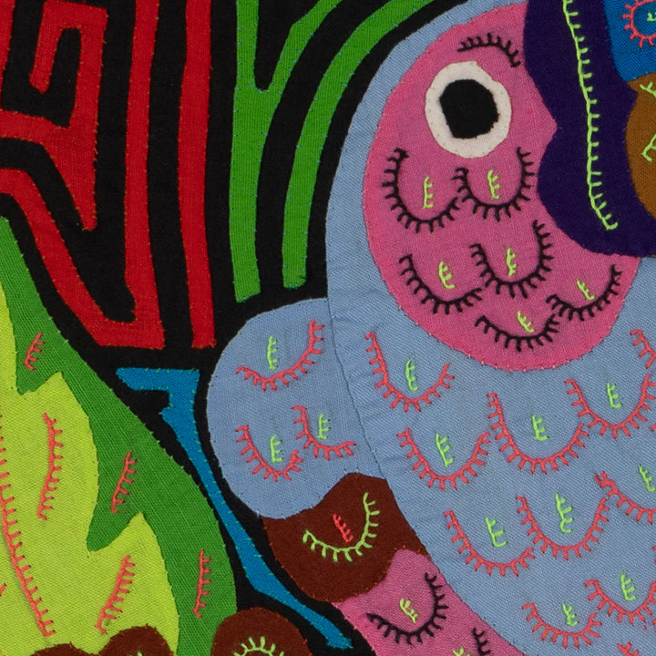 Fantasy Pink Gray And Green Toucan Parrot Bird Mola