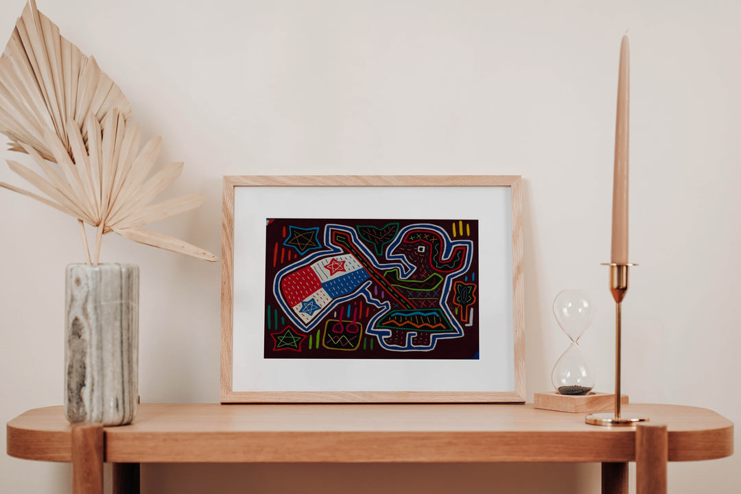 Traditional Patriotic Panama Flag Mola