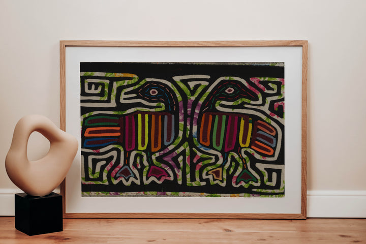 Vintage Fine Feather Goose Mola