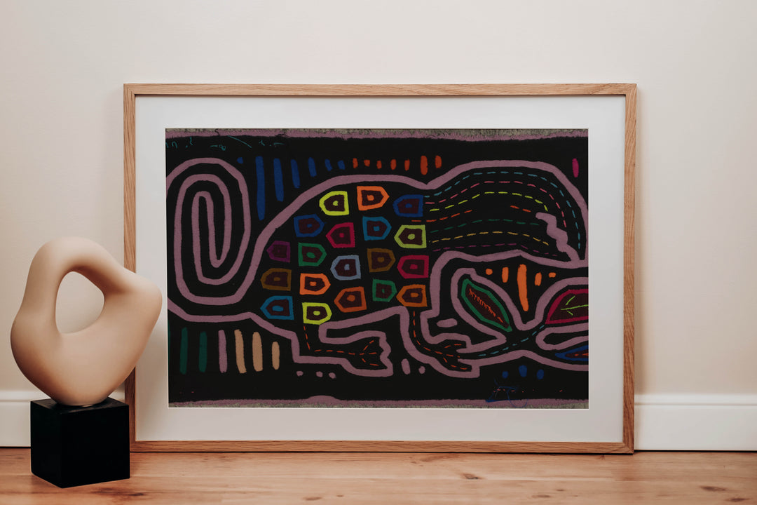 Classic Black And Purple Nutcracker Critter Mola