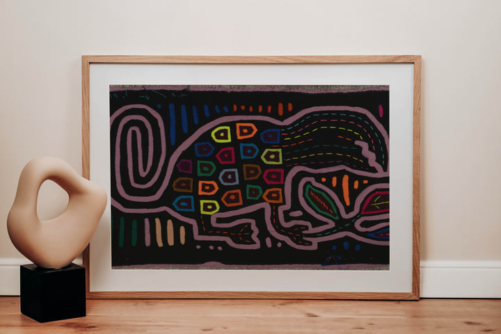 Classic Black And Purple Nutcracker Critter Mola