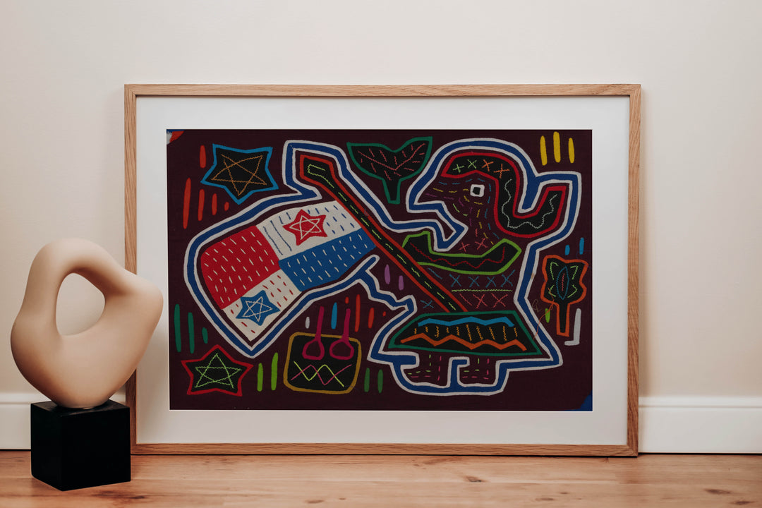 Traditional Patriotic Panama Flag Mola