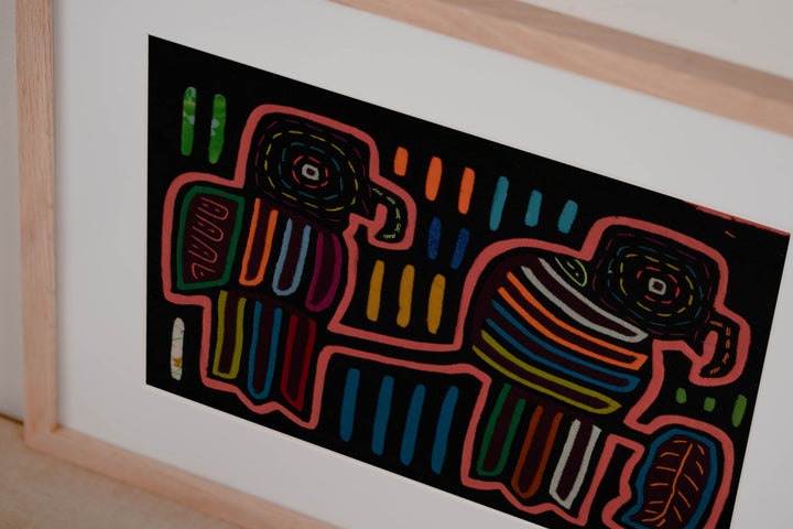 Classic Black And Peach Family Dispute Mola