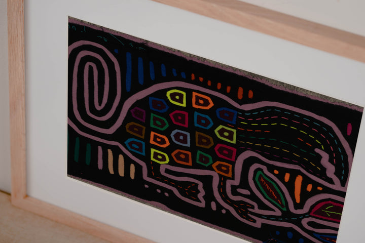 Classic Black And Purple Nutcracker Critter Mola