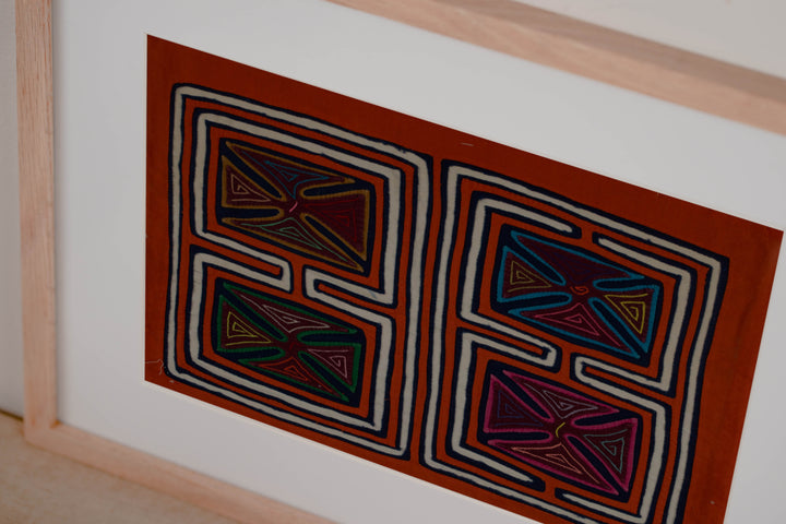 Orange And White Squares Of Life Mola