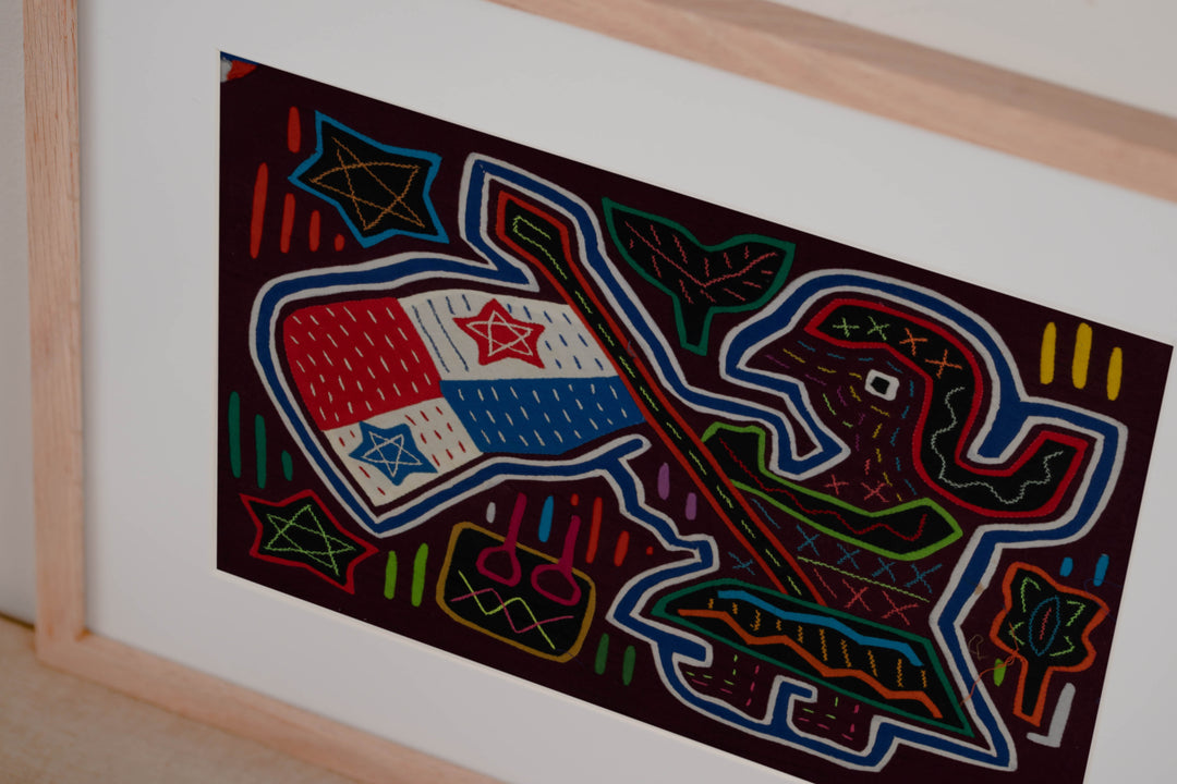 Traditional Patriotic Panama Flag Mola