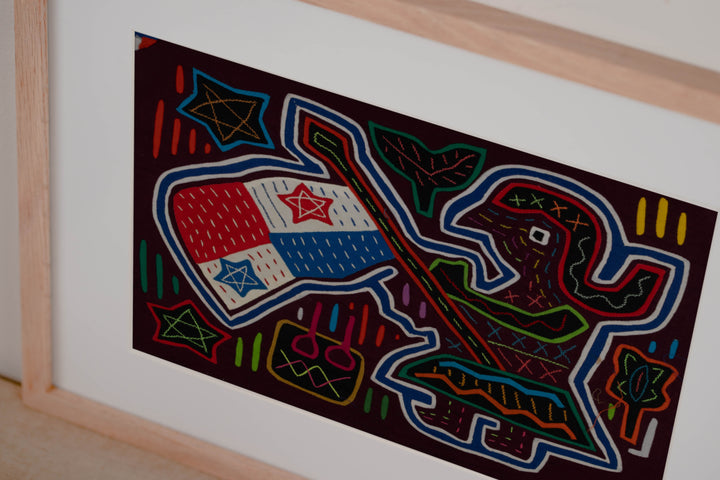 Traditional Patriotic Panama Flag Mola