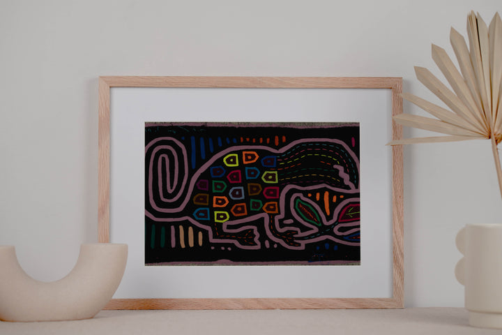 Classic Black And Purple Nutcracker Critter Mola